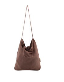 Tote-bag en lin Marron