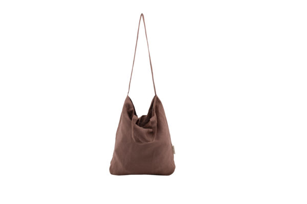 Tote-bag en lin Marron