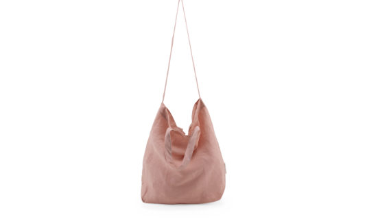 Tote-bag en lin Vieux rose