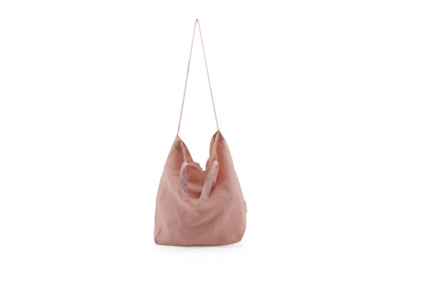 Tote-bag en lin Vieux rose