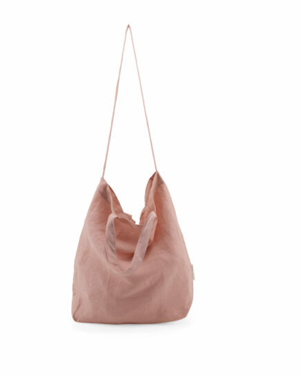 Tote-bag en lin Vieux rose