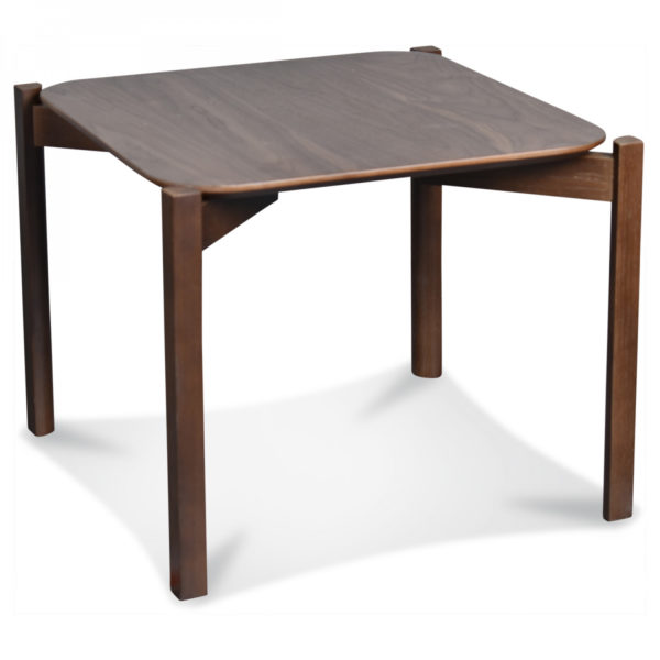 Table Basse Effet Noyer L50 P50 H40cm