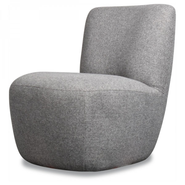 Fauteuil Eve en tissu gris
