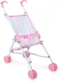 Poussette "Petites fleurs" pour poupée (jusqu'à 52 cm environ)