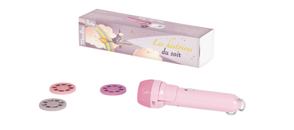 Lampe à histoires rose Il était une fois