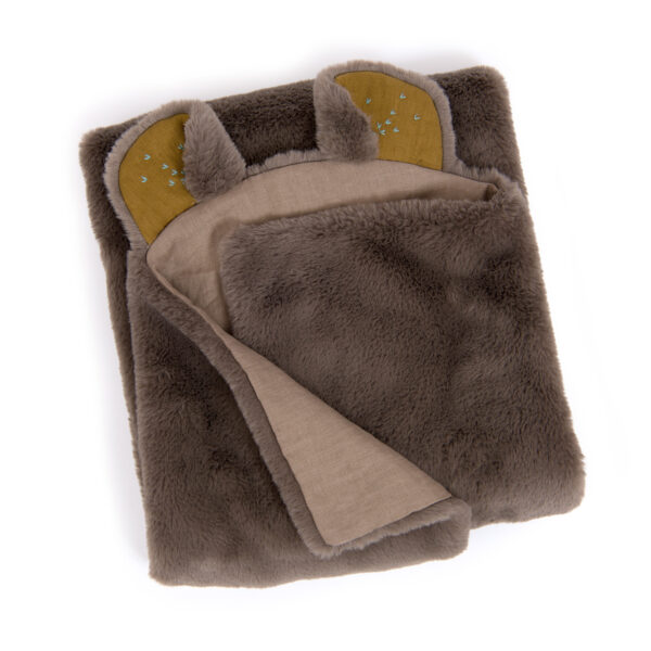 Plaid ours gris Rendez-vous chemin du loup