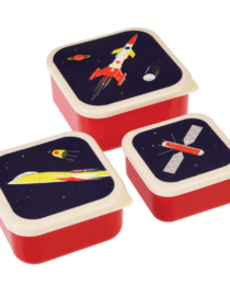 Set de 3 boîtes à Snack "Fusée"