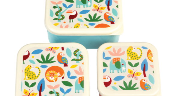 Set de 3 boîtes à goûter Animaux sauvages