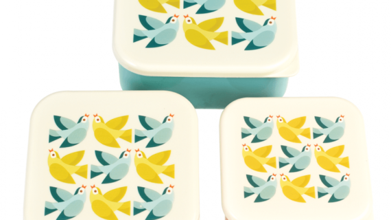 Set de 3 boîtes à goûter Love birds