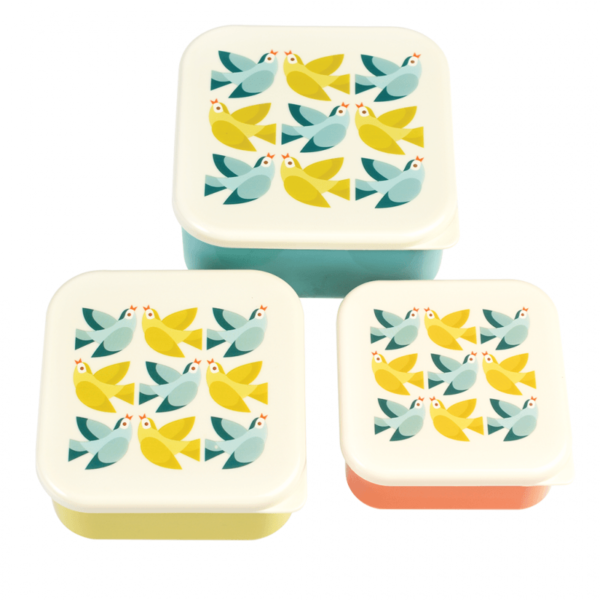 Set de 3 boîtes à goûter Love birds