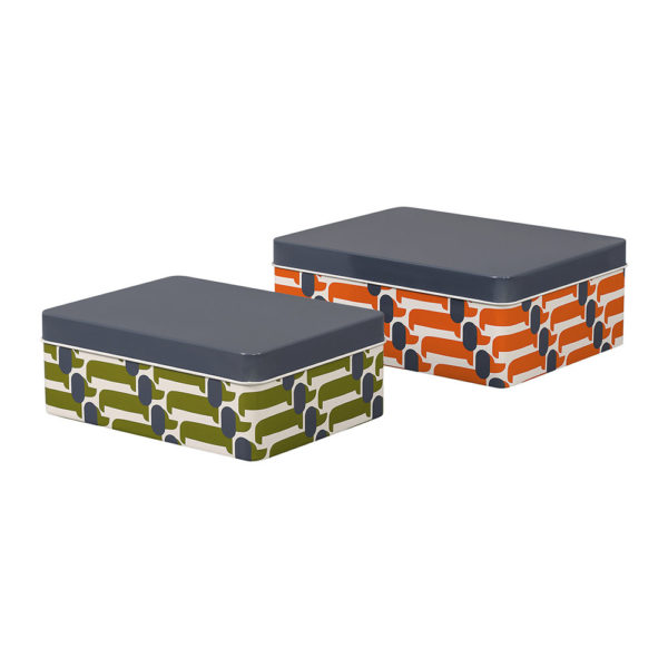 Lot de 2 boîtes de rangement en teckel