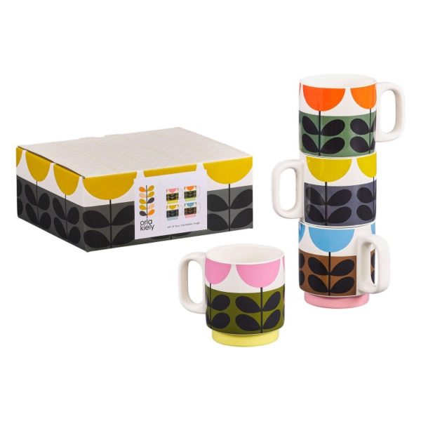 Set 4 tasses empilables Tournesol Multi
