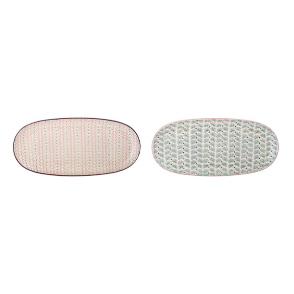 Plat ovale Maya, multicolore, grès