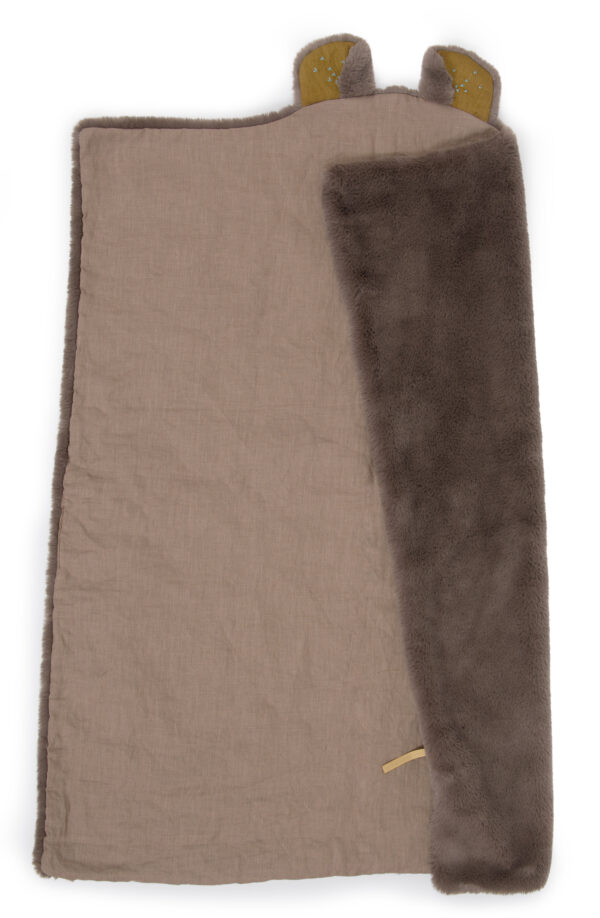Plaid ours gris Rendez-vous chemin du loup – Image 3
