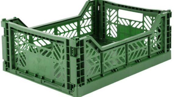Caisse pliante Vert foncé - Moyenne