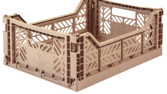 Caisse pliante Taupe chaud - Moyenne