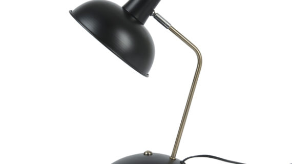 Lampe à poser Hood métal noir mat