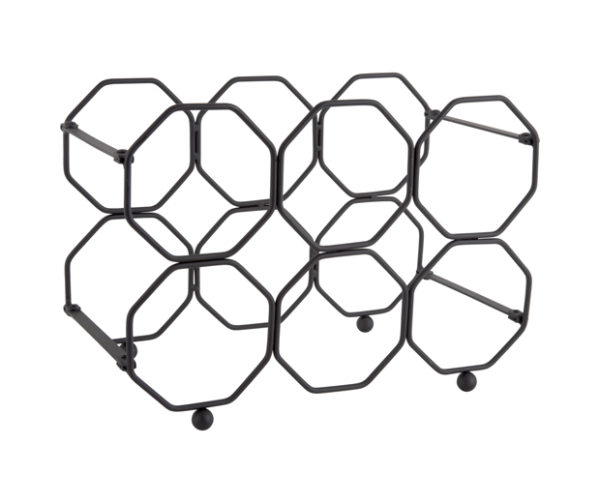 Range bouteille Honeycomb pliable fer noir