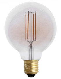 Ampoule LED rétro Edison Globe (D.12,5cm) filament 4W (E27) dimmable