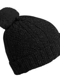 Bonnet torsadé laine brillante Noir de Charbon