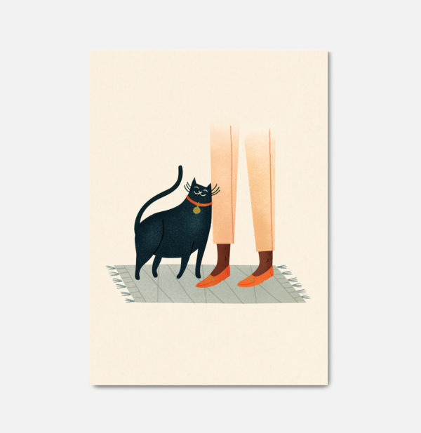 Carte double - Chat noir