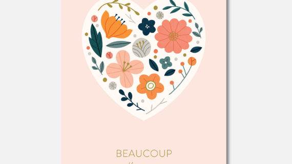 Carte double - Beaucoup d'amour