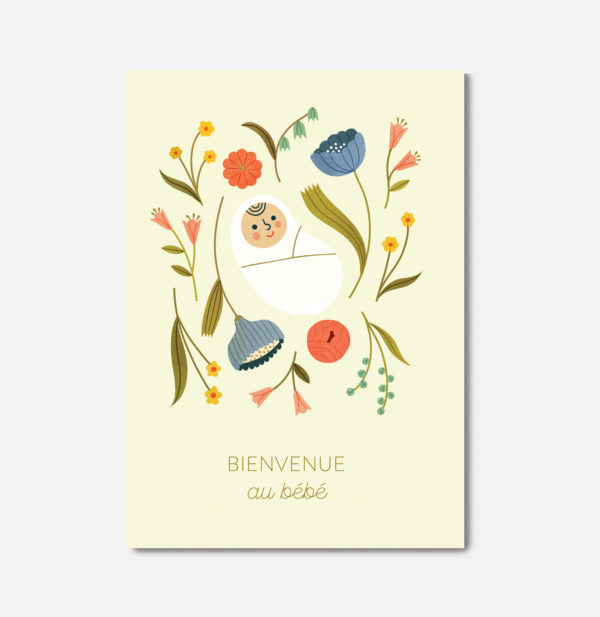 Carte double - Bienvenue au bébé
