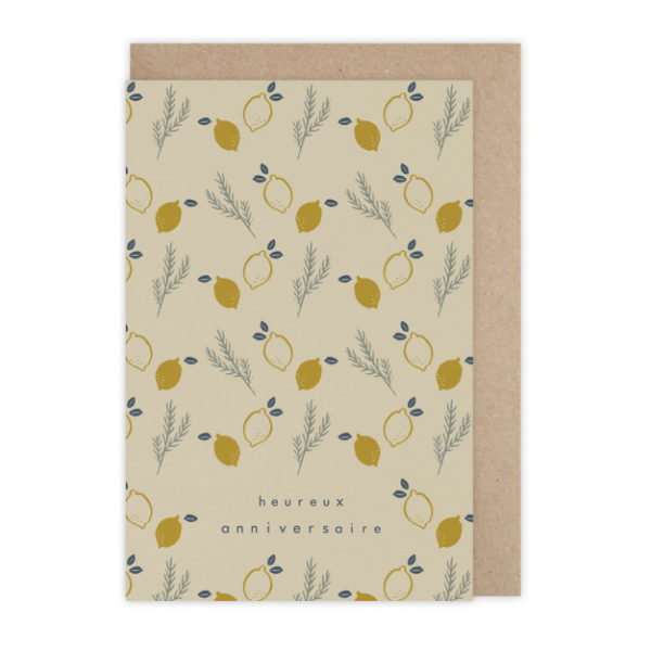Carte double Anniversaire Infusion