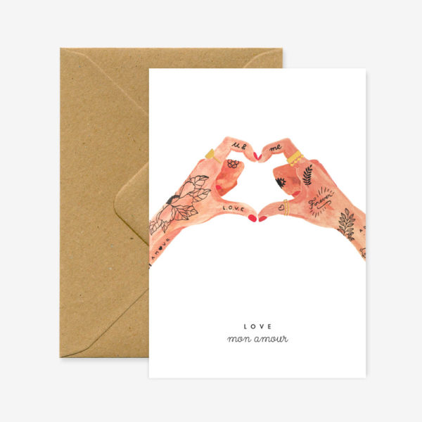 Carte double Hands of love