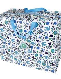 Grand sac cabas zippé Folk Doves
