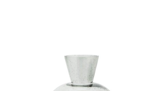 Vase en verre bicolore