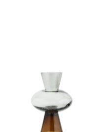 Vase en verre bicolore