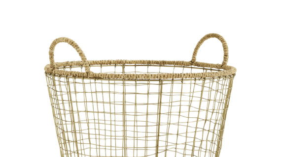 Corbeille en fil avec jute
