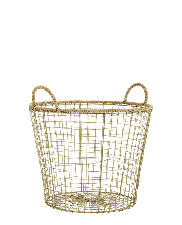 Corbeille en fil avec jute