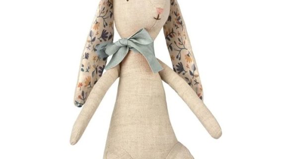 Doudou Lapin ruban bleu