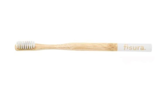 Brosse à dents en bambou, blanc