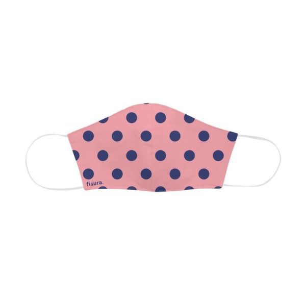 Masque adulte Points roses et bleus