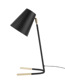 Lampe à poser Noble métal noir, accents dorés