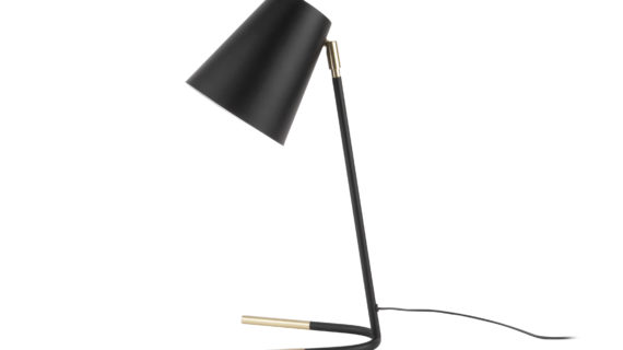 Lampe à poser Noble métal noir, accents dorés