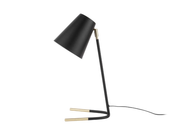 Lampe à poser Noble métal noir, accents dorés