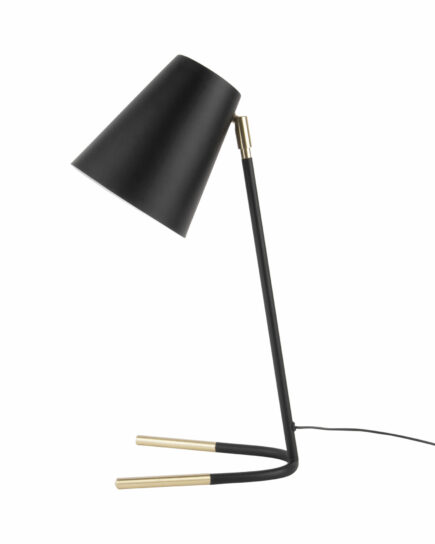 Lampe à poser Noble métal noir, accents dorés