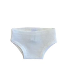 Culotte pour poupée, blanche en coton