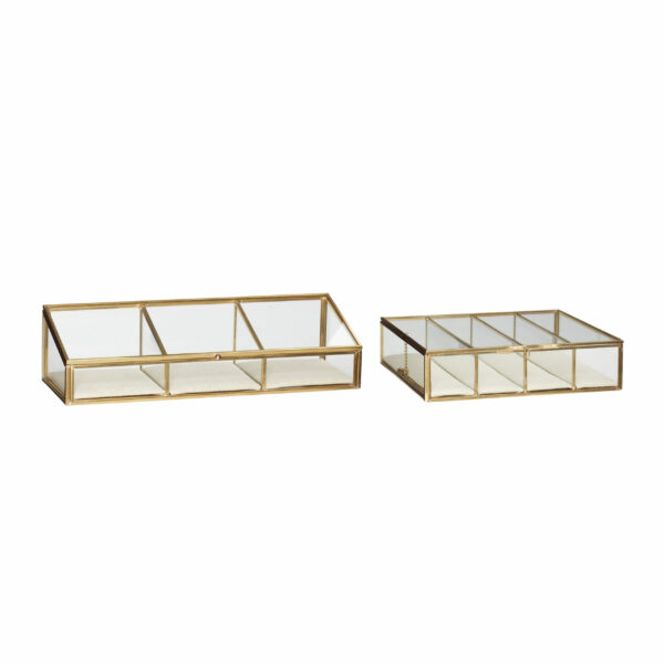 Lot de 2 boites à bijoux en métal