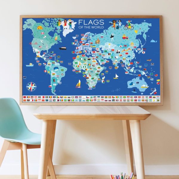 Poster en stickers - Drapeaux du monde (6-12 ans) – Image 3