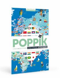Poster en stickers - Drapeaux du monde (6-12 ans)