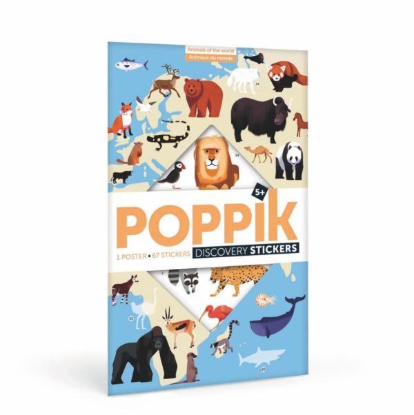 Poster en stickers - Animaux du monde (5-12 ans)