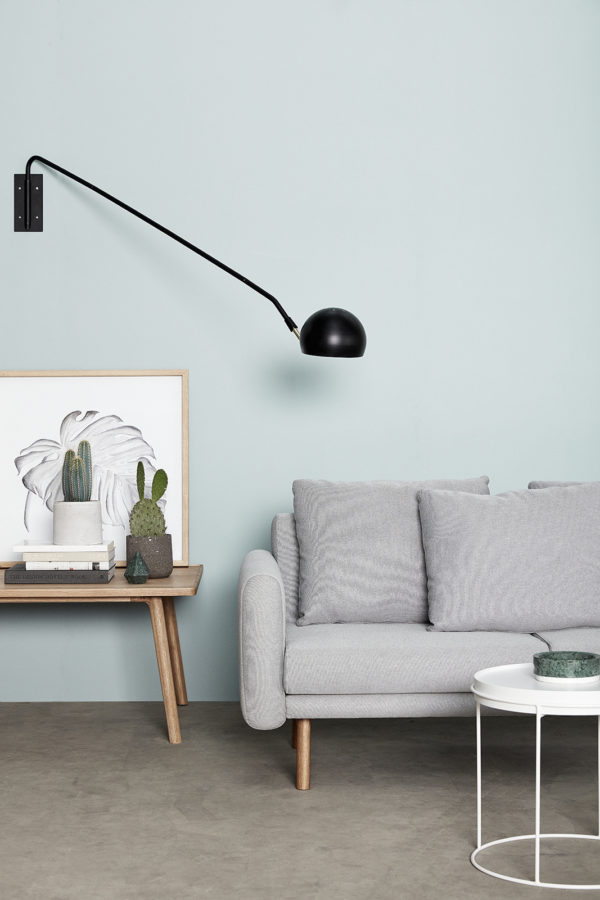 Lampe murale noire en métal, avec bras – Image 2