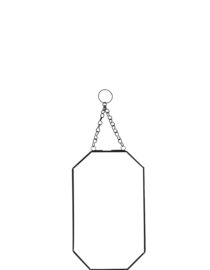 Miroir suspendu octogonal Noir