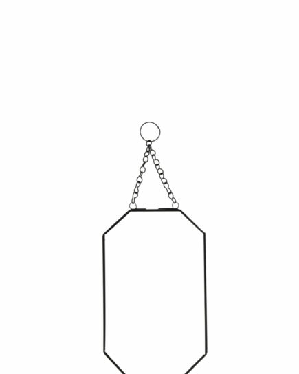 Miroir suspendu octogonal Noir