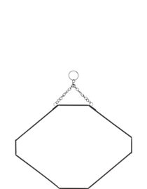 Miroir suspendu Noir